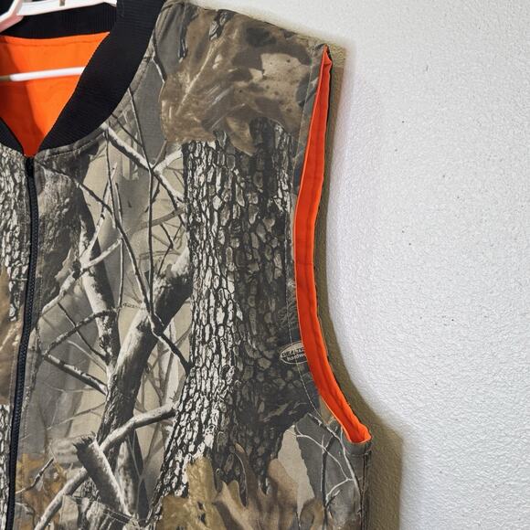 Mad Dog Hunting Vest Mens XXLarge Reversible Camo / Orange Real Tree Hardwoods - Picture 2 of 9